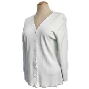 Max Studio Light Green Cardigan Large 3/4 Sleeve NEW